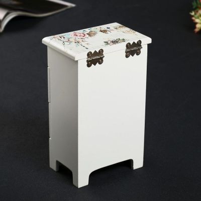 Шкатулка дерево 2 ящика "Романтичный букет" 18,5х11,7х7,5 см