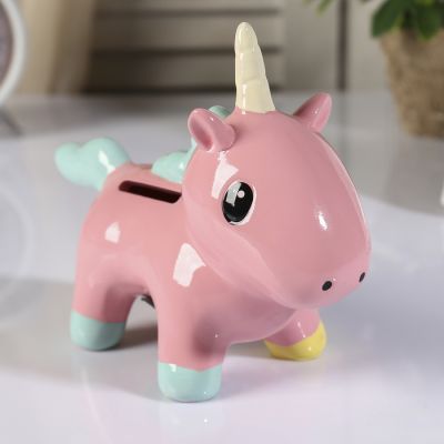 Копилка керамика "Единорог с милыми глазами" МИКС 14х17х7 см