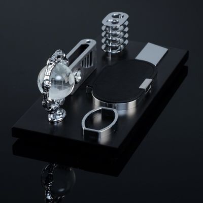 Набор настольный 7в1 (блок д/бумаги, визитница с часами, глобус d=5,5,каранд, лого, скрепки)