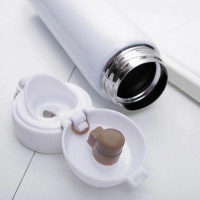 Термос "Здесь и сейчас", розовый 400 мл