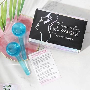 Массажёр для лица с охладительным эффектом Facial massager, диам 5 см.