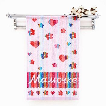 Полотенце махровое Авангард "Мамочке", размер 30х60 см, 420 гр/м2
