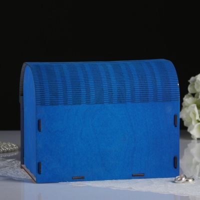 Свадебный банк 25,5х16х19 см, синий, не в сборе
