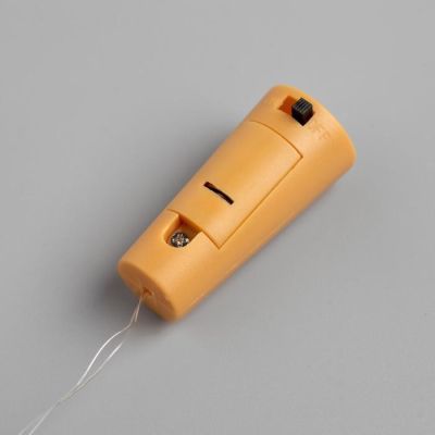 Гирлянда «Нить» 2 м роса с пробкой, IP20, серебристая нить, 20 LED, свечение фиолетовое, LR44х3