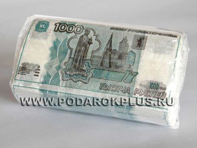 Салфетки бумажные  «Пачка денег 1000 руб»