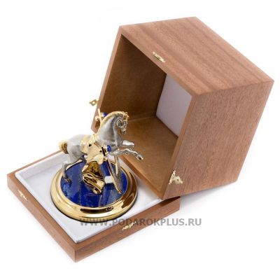 Сувенир "Подкова на счастье" камень лазурит