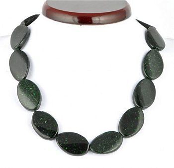 Бусы Авантюрин "Загадка" арт.НАВ-13(15-30)-45-3