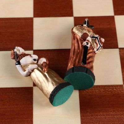 Шахматы "Мраморные", 55,5Х55,5 см, король h=10.5 см, пешка h-7см