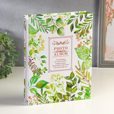 Фотоальбом на 200 фото 10х15 см "Разнотравье" в коробке МИКС 26,5х21х5,5 см