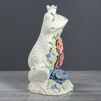 Копилка "Лягушка- царевна", глазурь, белый цвет, 25 см