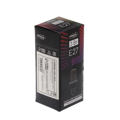 Лампа светодиодная Строб, прозрачная, Е27, 4LED, 3 Вт, 220 В, синее свечение