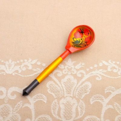 Сахарница«Ягодка», с ложкой, 12×13 см, хохлома