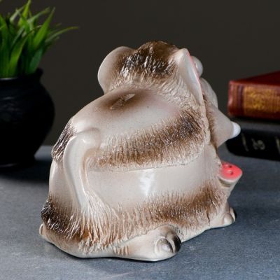 Копилка "Мамонт" серый, 19х13х15см