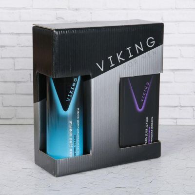Подарочный набор Viking Winter Peaks: гель для душа, 300 мл + пена для бритья, 175 мл