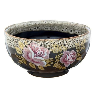 Салатник "Пена", тёмный, с деколью, 1.1 л, микс