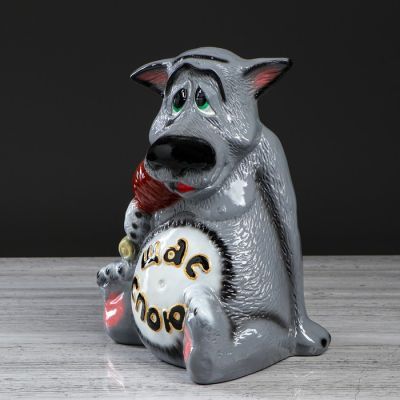 Копилка "Щас спою", серый, 34 см