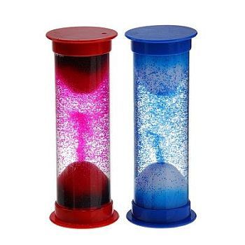 Антистресс - часы песочные с жидкостью "Колонна" (h=15,5см)