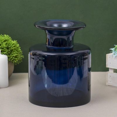 Ваза "Берлинская лазурь" бутыл.декор 21х15см, диаметр отверстия 6 см