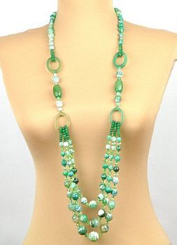 Бусы Агат, хрусталь "Королева Красоты" арт.П2487