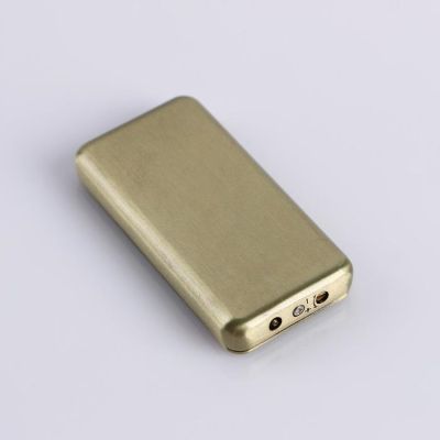 Зажигалка газовая "Бенджамин Франклин", золотистая, 3.5х7 см