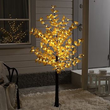 Светодиодное дерево «Клён осенний» 1.6 м, 160 LED, постоянное свечение, 220 В, свечение тёплое белое