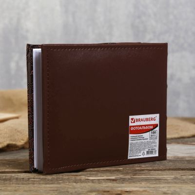 Фотоальбом BRAUBERG на 100 фотографий 10х15 см