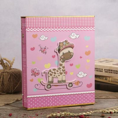 Фотоальбом на 100 фото 13х18 см "Слон/Жираф" в коробке МИКС 29,3х23,5х5,7 см