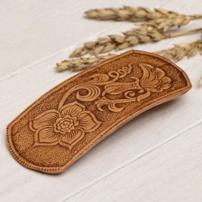 Заколка -автомат "Бутон", береста