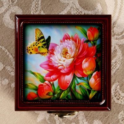 Шкатулка «Бабочка», 8х8 см