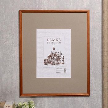 Фоторамка 40х50 см дерево, №1 Мокко 17 мм