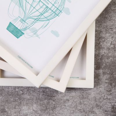 Фоторамка пластик L-3 15х21 см, перламутр, с небьющимся стеклом