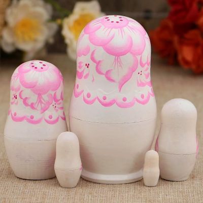 Матрёшка «Нежность»,  светло-розовое платье, 5 кукольная, 10 см