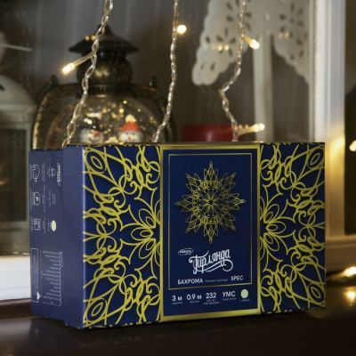 Гирлянда «Бахрома» 3 × 0.9 м, IP44, УМС, прозрачная нить, 232 LED, свечение тёплое белое, 220 В