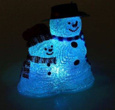 Фигура акрил. "Семья снеговиков" (18х10х18 см.)