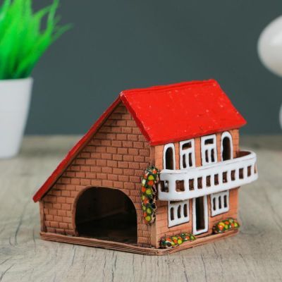 Аромалампа Домик «Три пескаря», ручная работа  микс 10 см