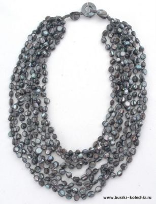 Колье Перламутр "Каскад" арт.НПР-111(10)-50-4