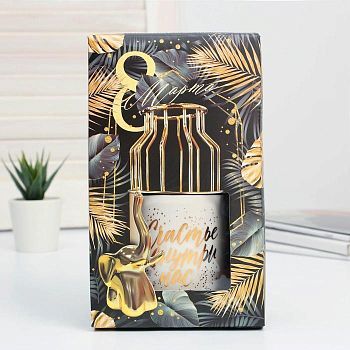 Интерьерный набор «Сияй ярче всех»: ваза, фигурка, 12.5 х 21.6 см