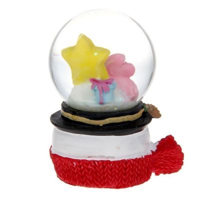 Сувенир водяной шар "Все сбудется.Зайка и звездочка" (d=4,5 см)