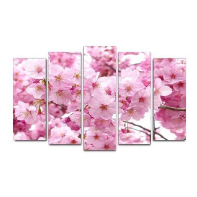 Картина модульная на подрамнике "Нежные цветы" 125*80 см