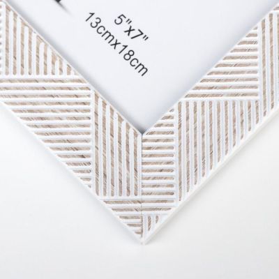 Фоторамка пластик 13х18 см "Полосатые треугольники" 22х17 см