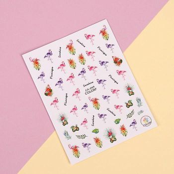 Наклейки для ногтей «Фламинго»