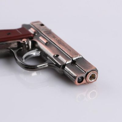 Зажигалка с фонариком "Пистолет", пьезо, газ