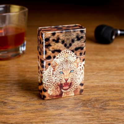 Портсигар "Хищники", 9х6х2.5 см, микс