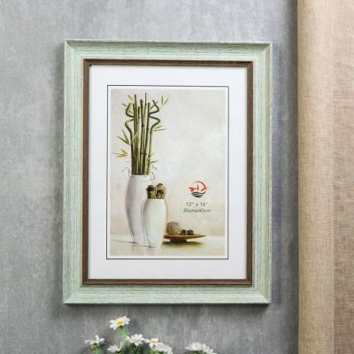 Фоторамка пластик 30х40 "Марселье" светло-голубая 47х37х2 см