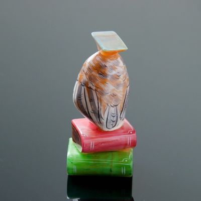 Сувенир «Сычик ученый», 6×11 см, селенит