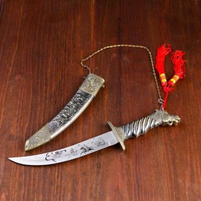 Сув. изделие кортик ножны Кони хром, рукоять Конь, на лезвии узор 37 см