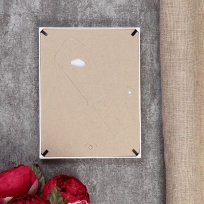 Фоторамка пластик L-4 15х21 см, белый, с небьющимся стеклом