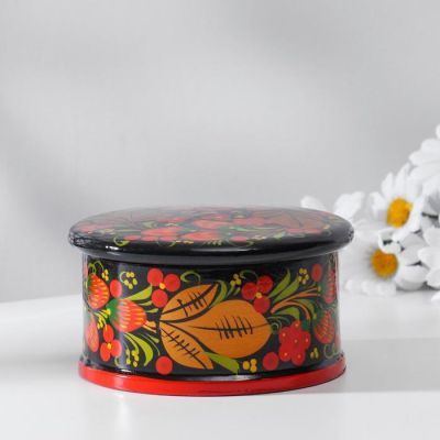 Коробка «Ягодка», большая, 13×7 см, хохлома