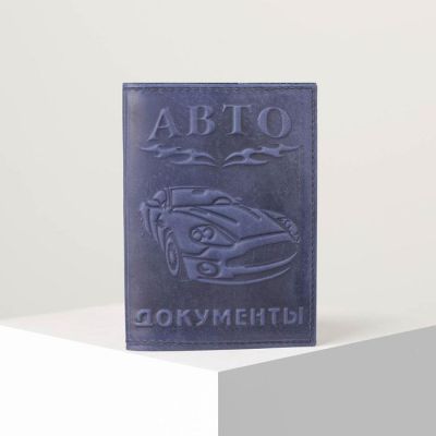 Обложка для автодокументов, цвет синий