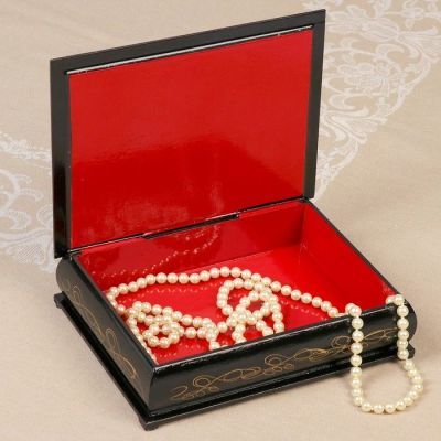 Шкатулка «Букет в вазе», 17×22 см, лаковая миниатюра, микс